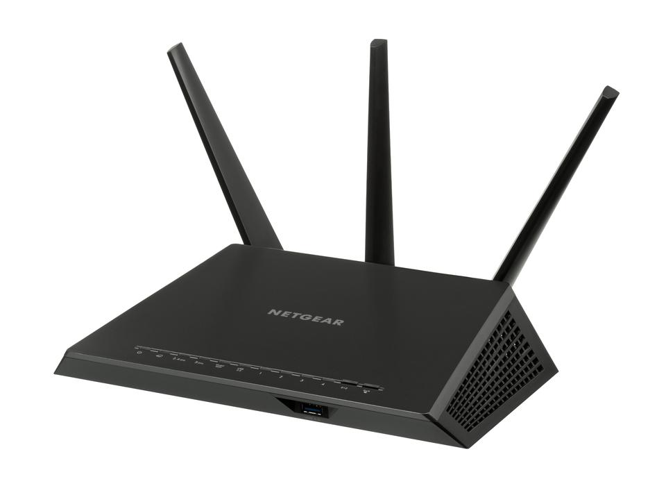 black router on white background