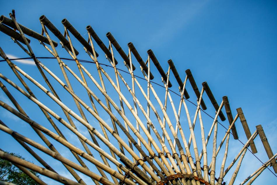 Bamboo Water Wheel Natural