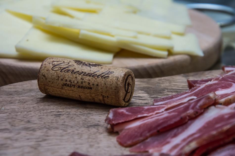 wine cork near the meat
