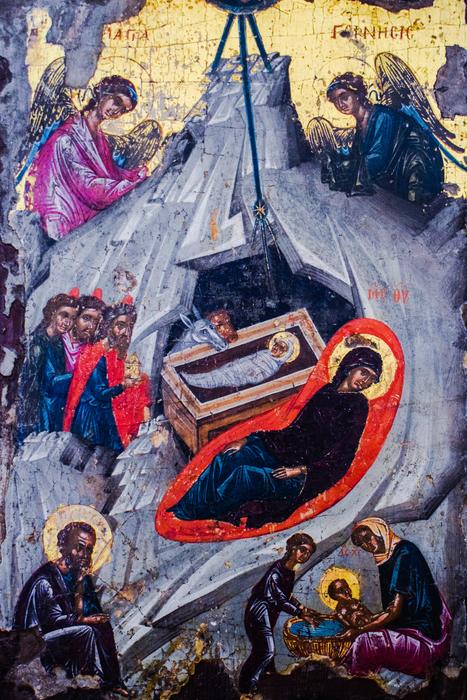 Nativity Of Christ Icon Wooden