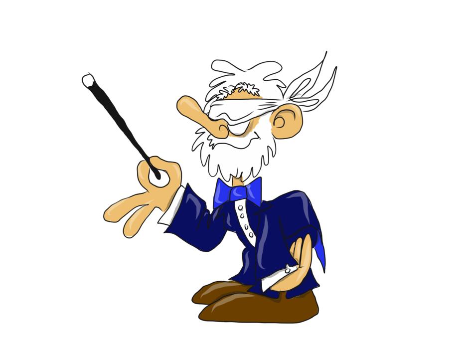 blind magician cartoon
