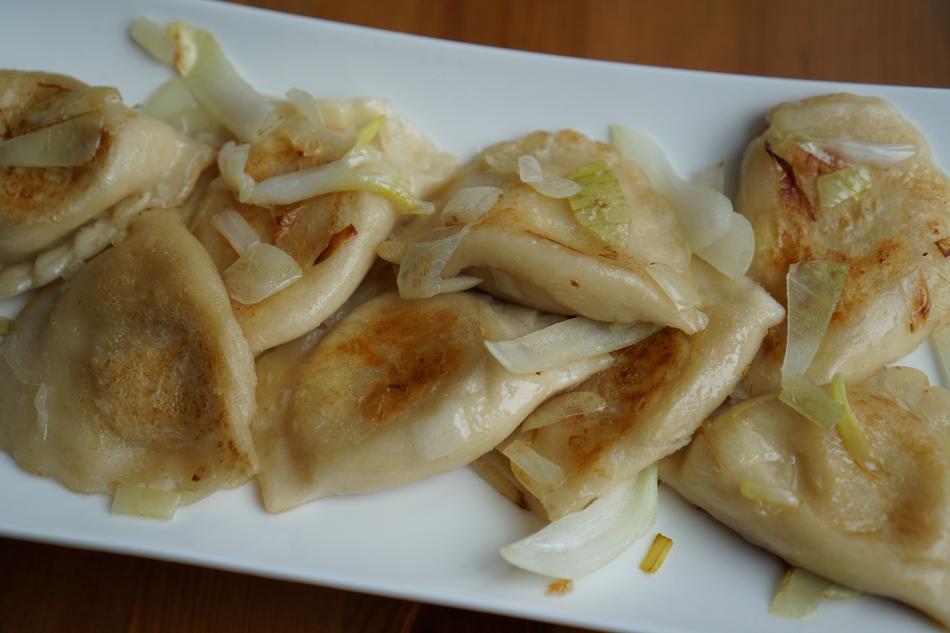 fried dumplings in a plate