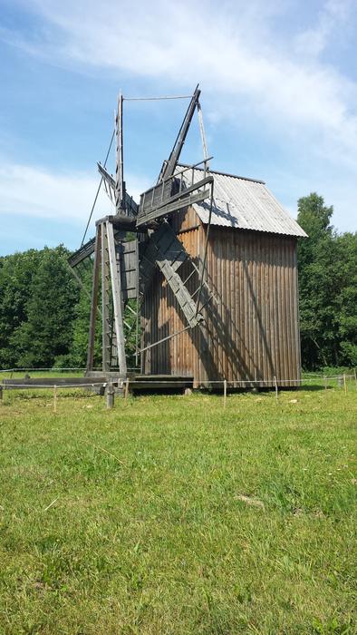 A mill on a field in Belarus