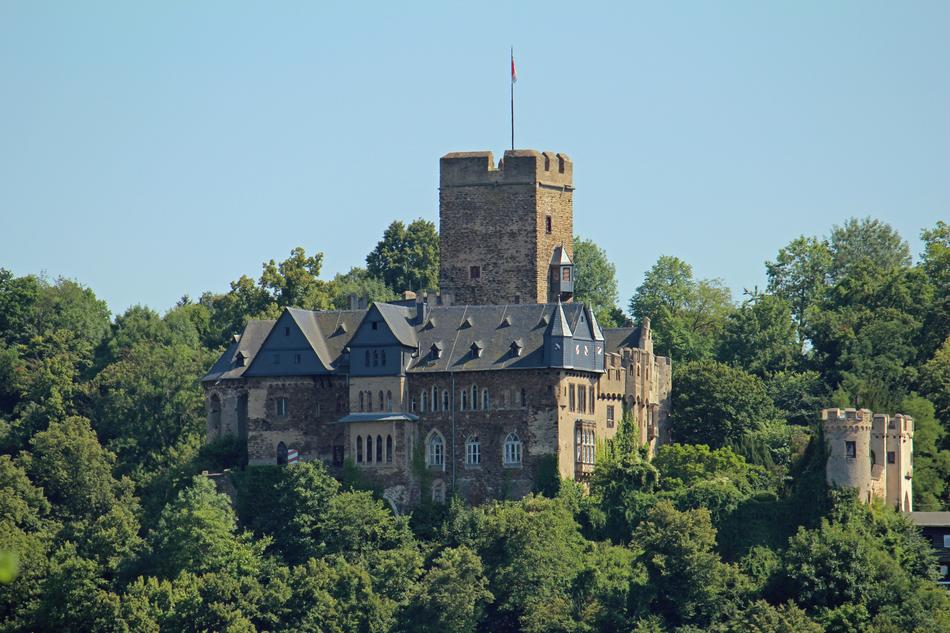 stone castle in the trees