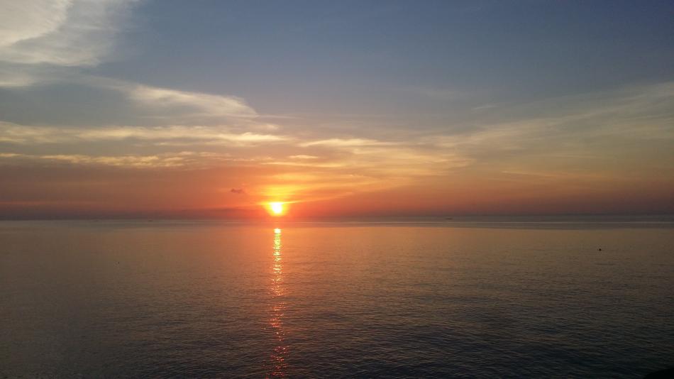 magical sunset by the sea