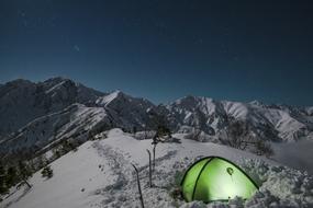 Night View Snow Mountain Tent