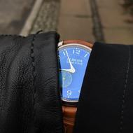 blue dial of the watch