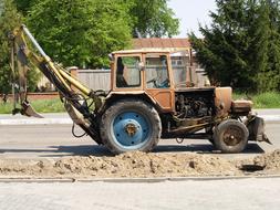 Tractor Road Repair Construction