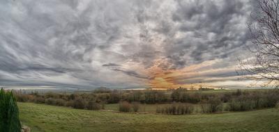 Clouds Structure Skyline panorama view