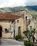 ruined buildings in the village