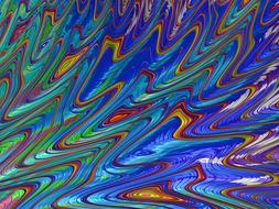 fractal art abstract color bright blue