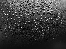 drops of water on a black background