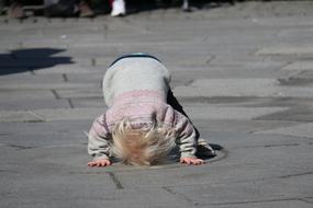 child playing outside