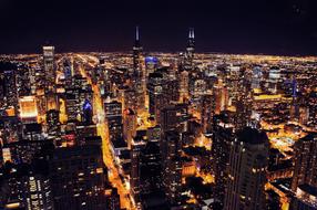 city that shines in the night
