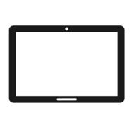 tablet with white screen as a picture