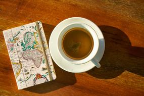 beautiful notebook and a hot napkin