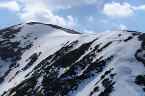 mountains in cold snows