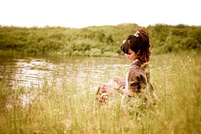 Girl River grass