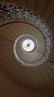 bottom view of the geometry of the spiral staircase