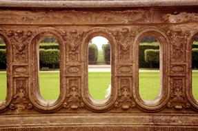 architectural elements in a castle park in germany