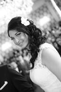 smiling bride portrait