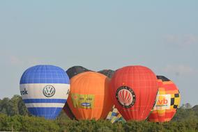 balloons tied to the field