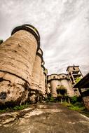 ruined building is old
