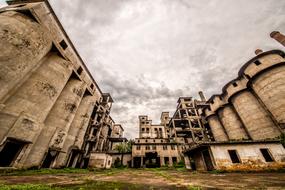 old abandoned buildings construction sites