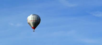 white balloon in the blue sky