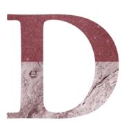 marble red letter of the alphabet