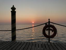 view of pier at Sunset in Evening
