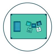 sticky notes table display