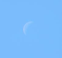 Daytime Moon Blue