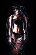 sexy girl, digital art, swirl effect