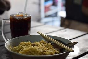 tasty noodles in a bowl