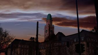 tall clock tower in the city
