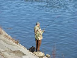 fisherman blue River