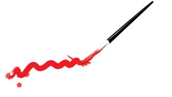 red red paint paint paint brush