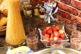 Strawberry and orange juice