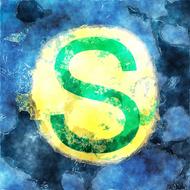 watercolor drawing of a letter