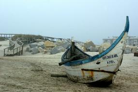 old boat on the beach