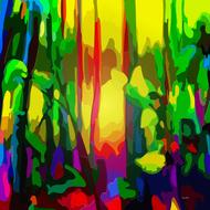 abstract vibrant colour botany