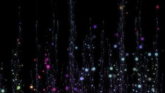 colorful bokeh dots lights at dark background