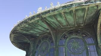beautiful green roof of the house