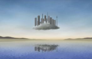 cloud city fantasy drawing