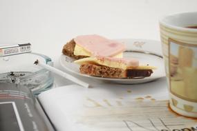 Delicious breakfast with cheese and meat
