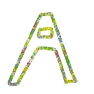 colorful graphic letter a