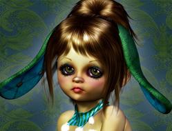 cute fairy with long ears
