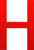 alphabet letter design h red