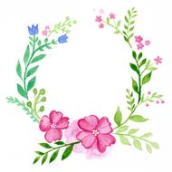 Wreath Floral Watercolour Greeting